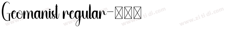 Geomanist regular字体转换